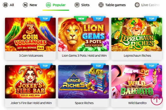 Lucky Barry Casino Home games